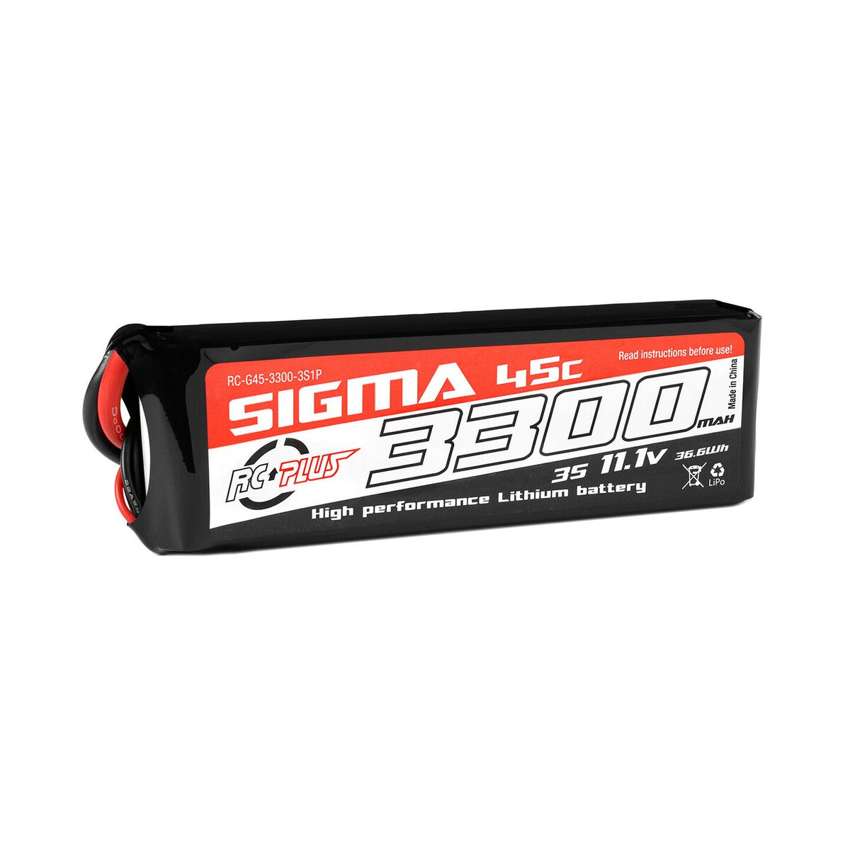 RC Plus - Li-Po Batterypack - Sigma 45C - 3300 mAh - 3S1P...