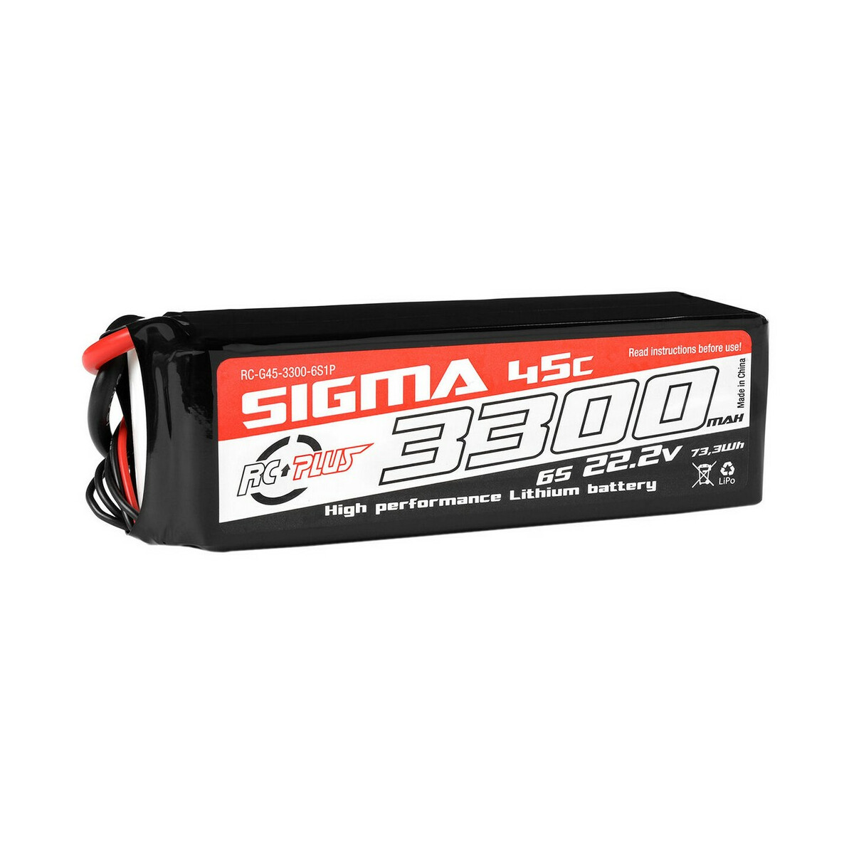 RC Plus - Li-Po Batterypack - Sigma 45C - 3300 mAh - 6S1P...