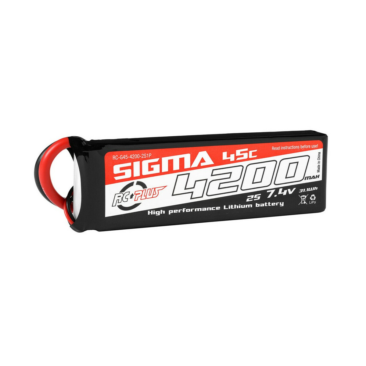 RC Plus - Li-Po Batterypack - Sigma 45C - 4200 mAh - 2S1P...