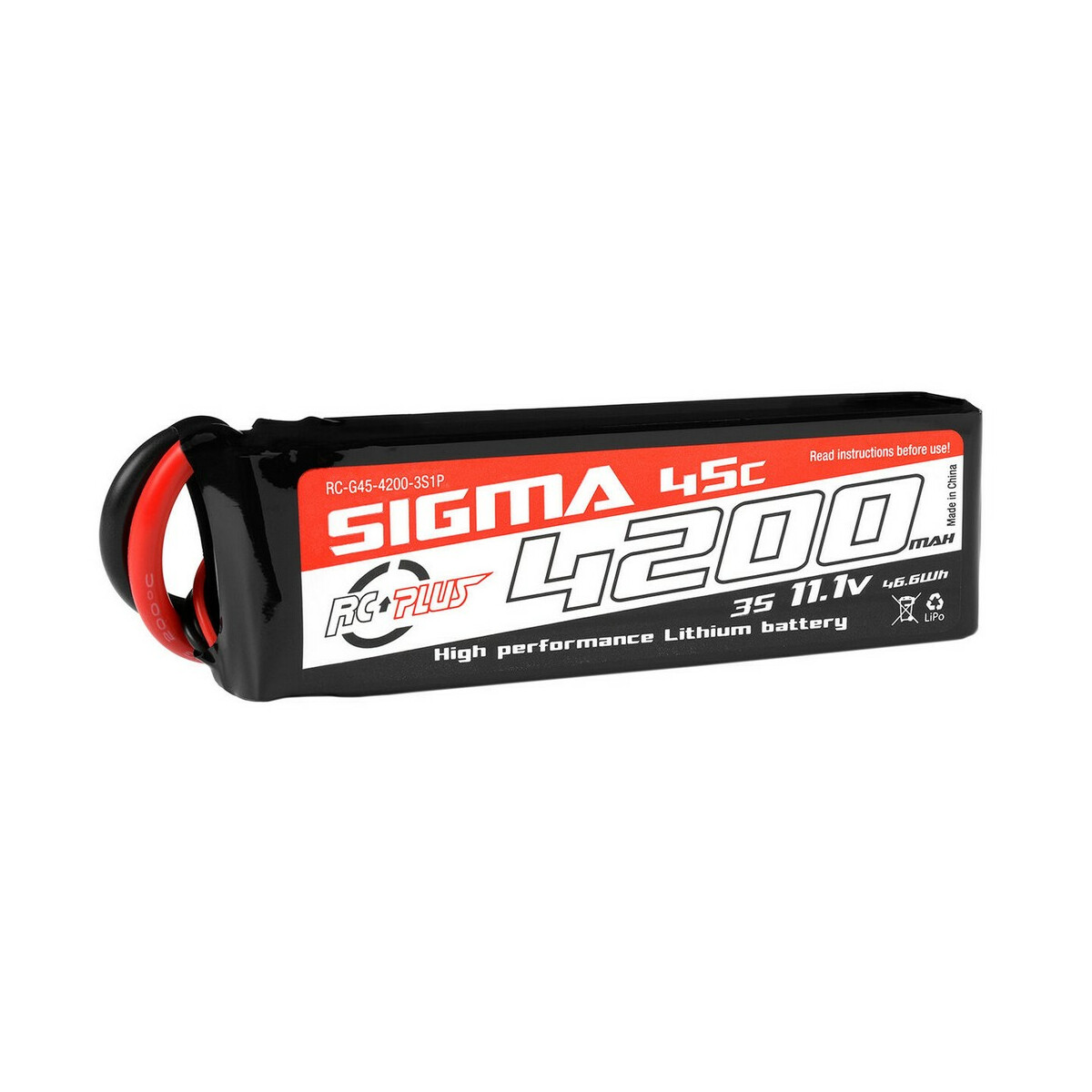 RC Plus - Li-Po Batterypack - Sigma 45C - 4200 mAh - 3S1P...