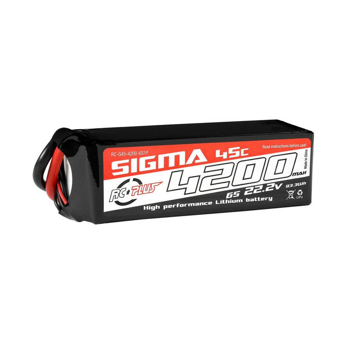 RC Plus - Li-Po Batterypack - Sigma 45C - 4200 mAh - 6S1P...