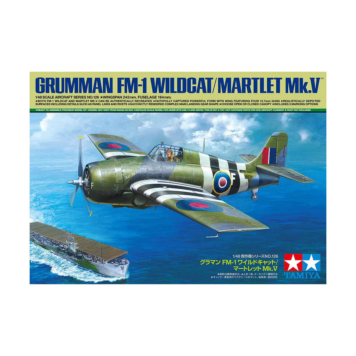 Tamiya 1:48 US Grum. FM-1 Wildcat/Ma 300061126