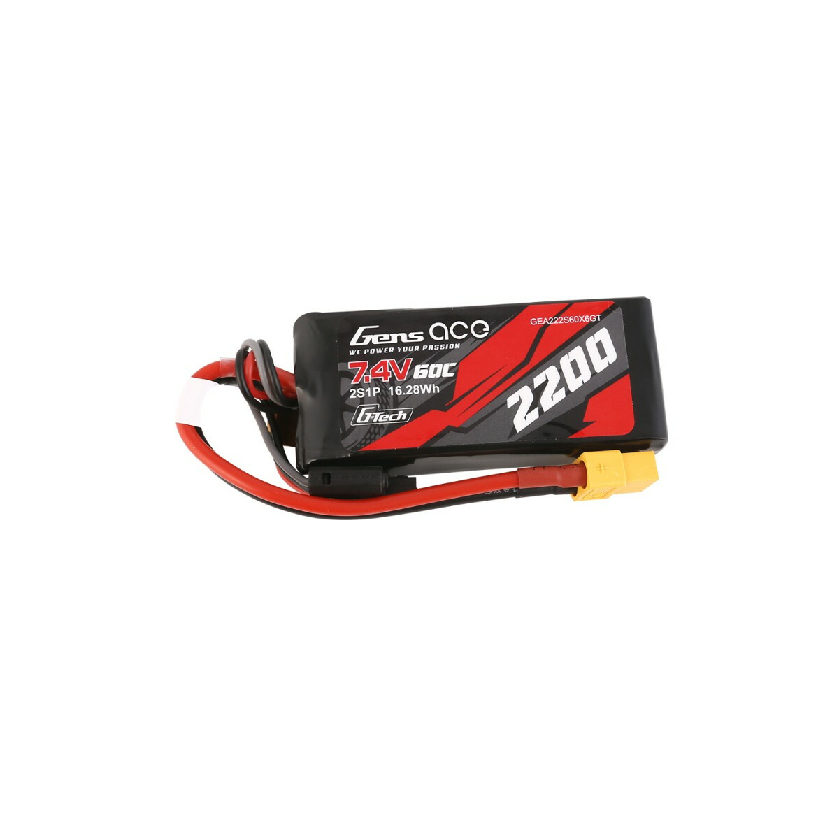 Gens ace G-Tech 2200mAh 7.4V 60C 2S1P Lipo Battery With...