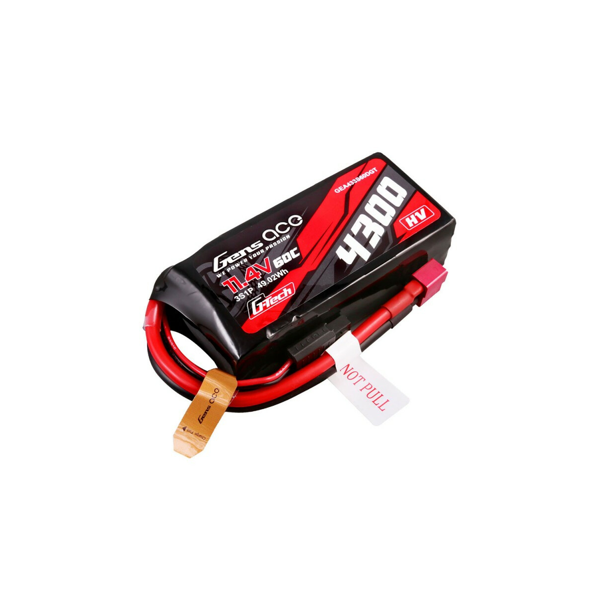 Gens ace G-Tech 4300mAh 3S1P 11.4V 60C Lipo Battery with...