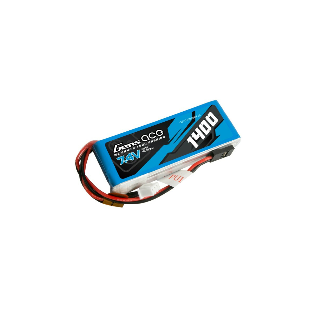 Gens ace 1400mAh 7.4V 2S1P Transmitter Lipo Battery Pack...