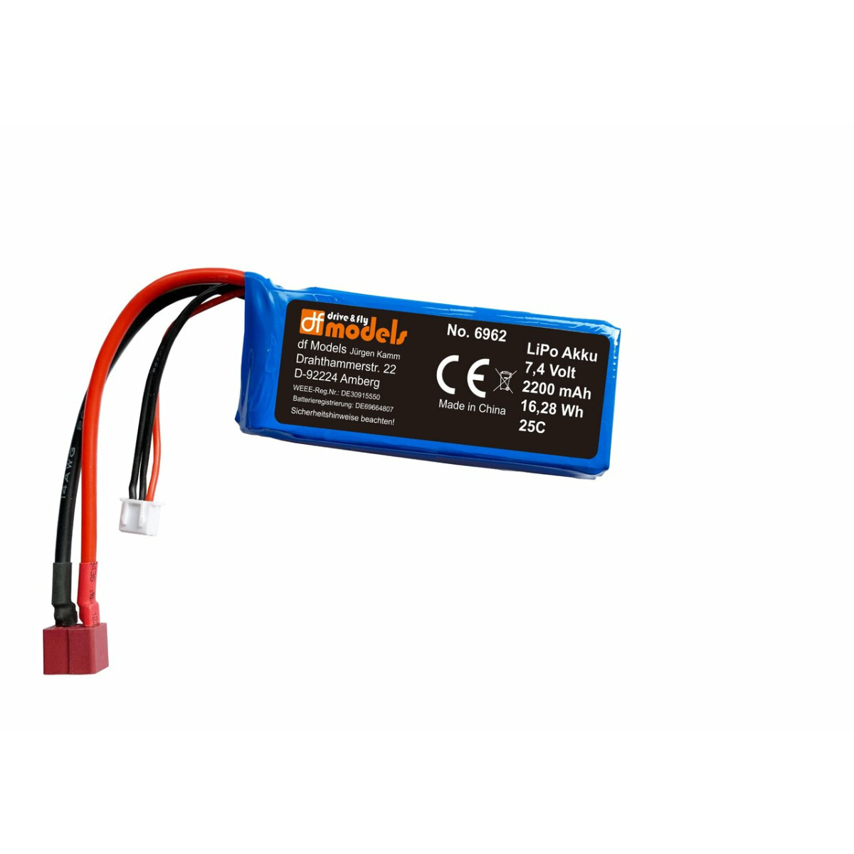 DF-Models LiPo Akku 7.4 Volt - 2200mAh - 16,28 Wh