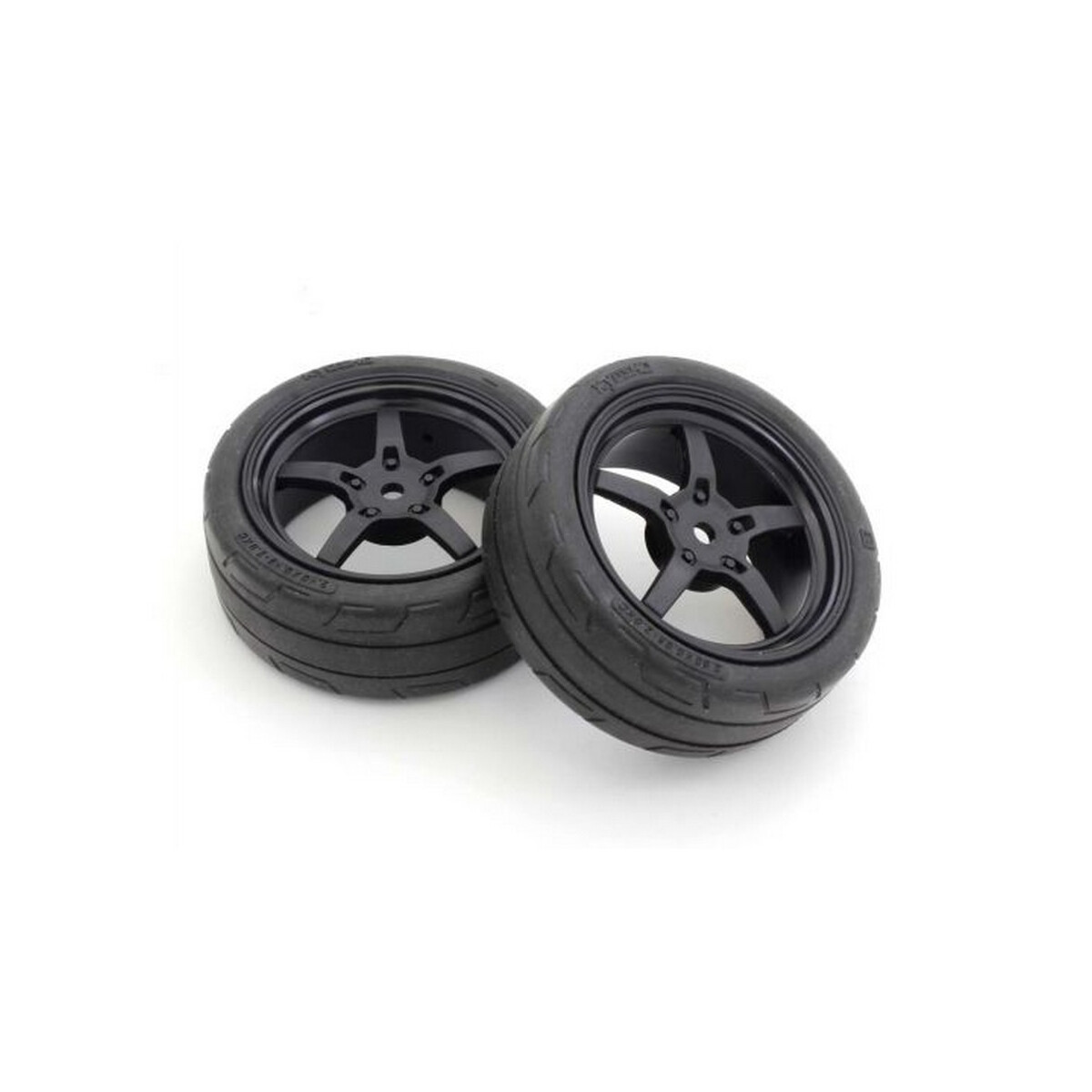 KYOSHO Verklebte Reifen FZ02 5-Spoke Black 1:10 Fazer 2.0...