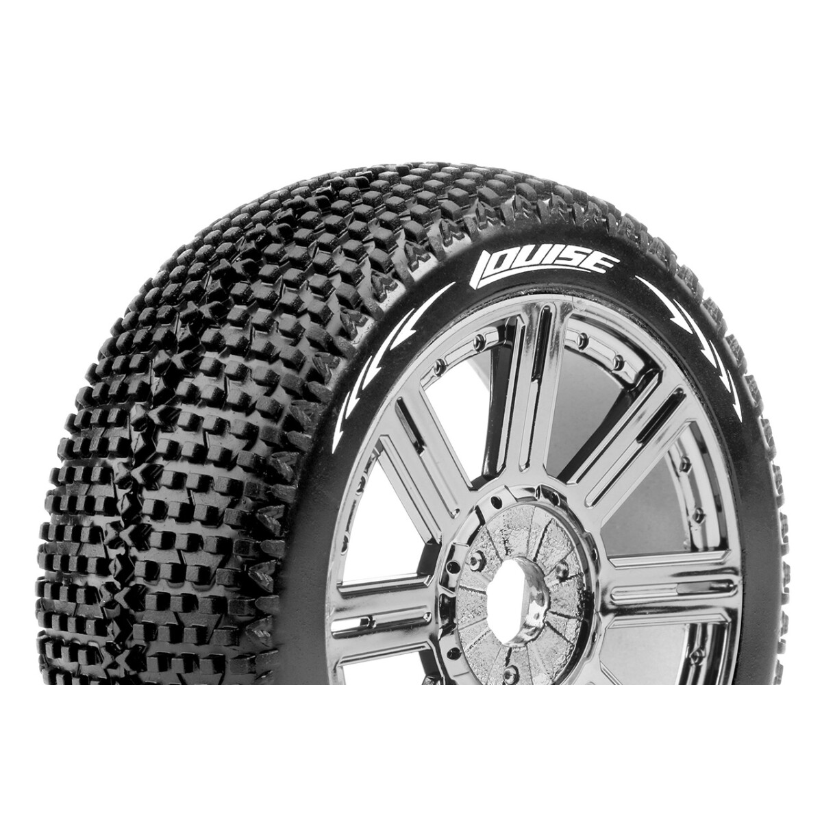 Louise RC - B-TURBO - 1-8 Buggy Tire Set - Mounted - Soft...