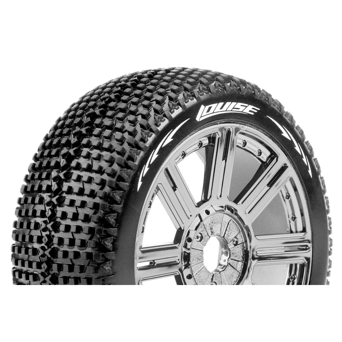 Louise RC - B-TURBO - 1-8 Buggy Tire Set - Mounted -...