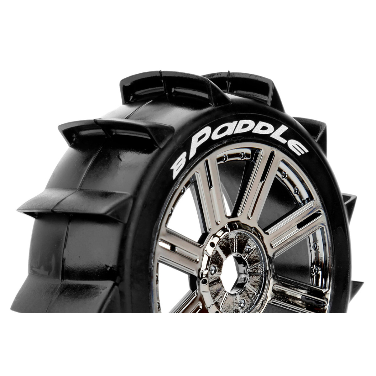 Louise RC - B-PADDLE - 1-8 Buggy Tire Set - Mounted -...