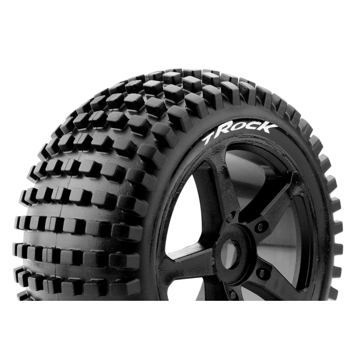 Louise RC - T-ROCK - 1-8 Truggy Tire Set - Mounted - Soft...