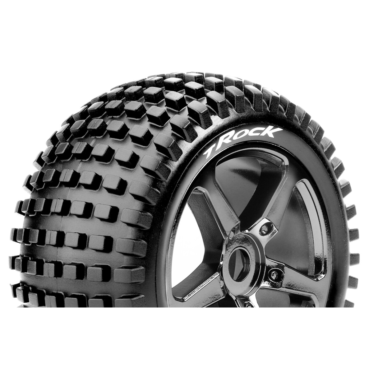 Louise RC - T-ROCK - 1-8 Truggy Tire Set - Mounted - Soft...