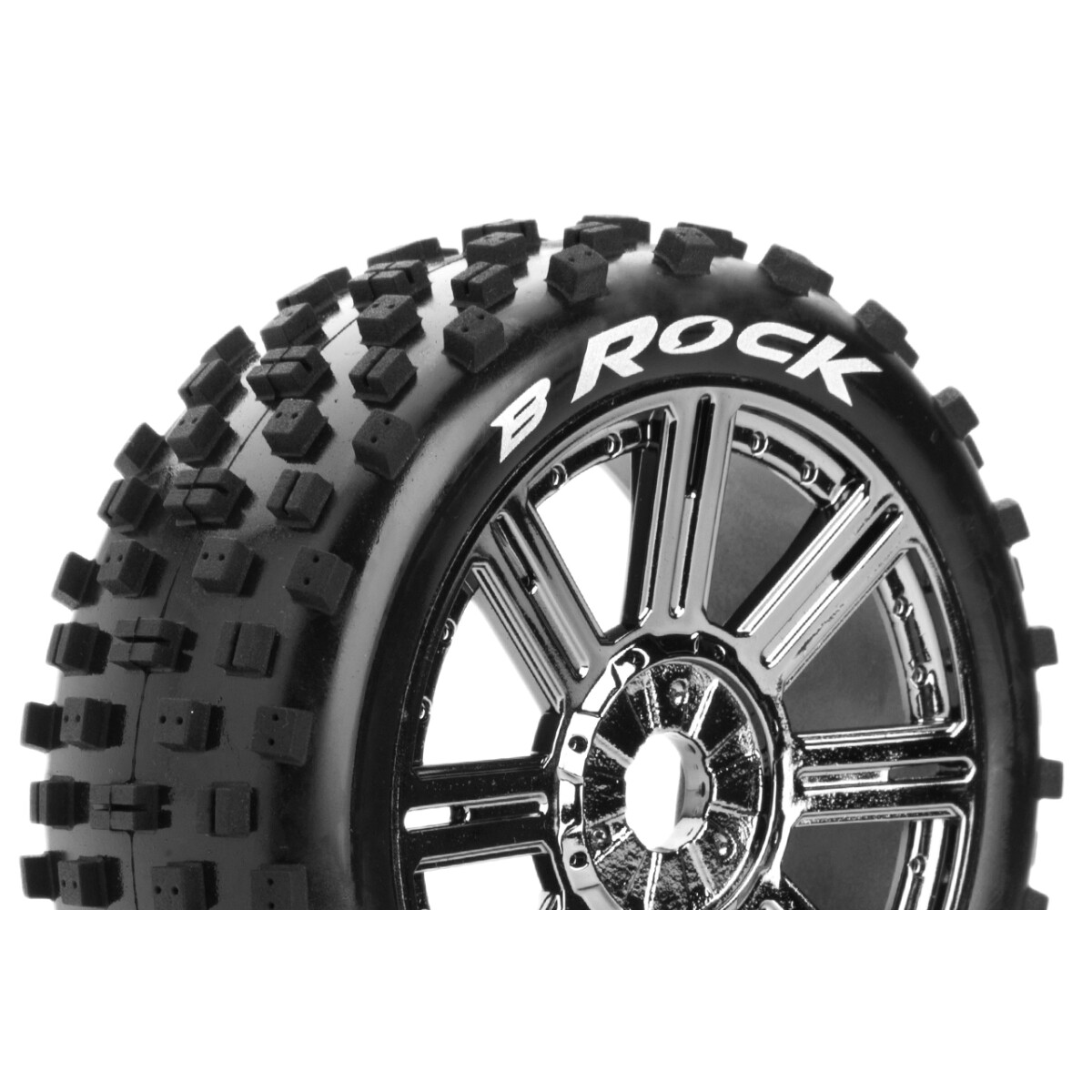 Louise RC - B-ROCK - 1-8 Buggy Tire Set - Mounted - Soft...