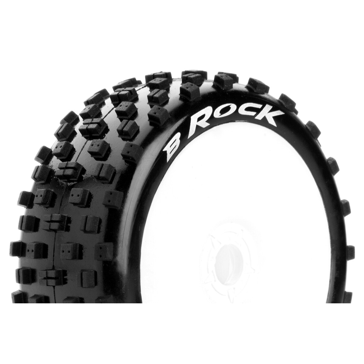 Louise RC - B-ROCK - 1-8 Buggy Tire Set - Mounted - Soft...