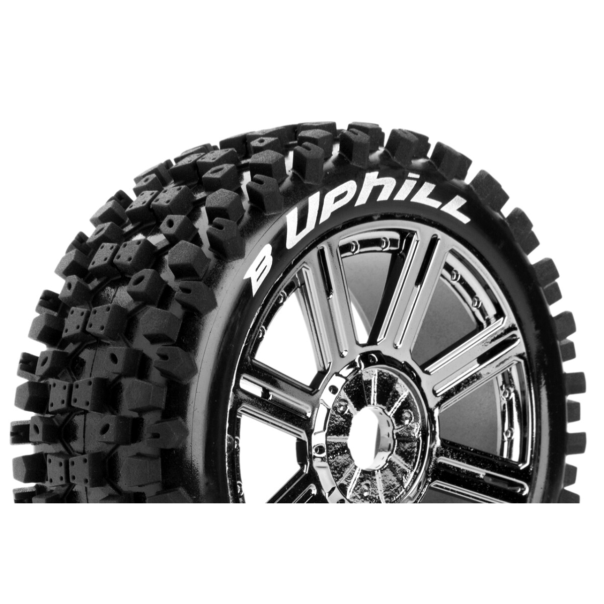 Louise RC - B-UPHILL - 1-8 Buggy Tire Set - Mounted -...