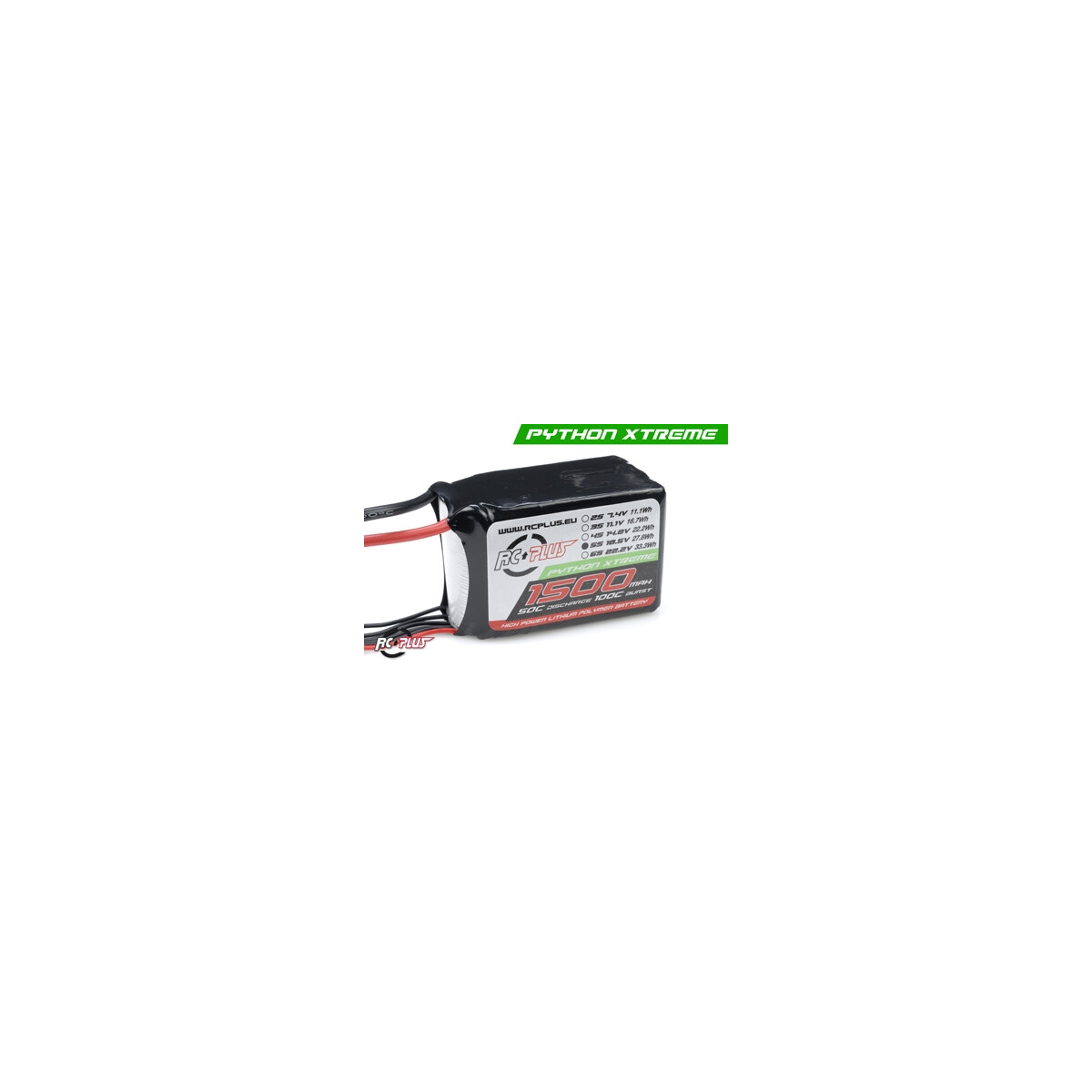 RC Plus - Li-Po Batterypack - Python X-Treme 55C - 1500...