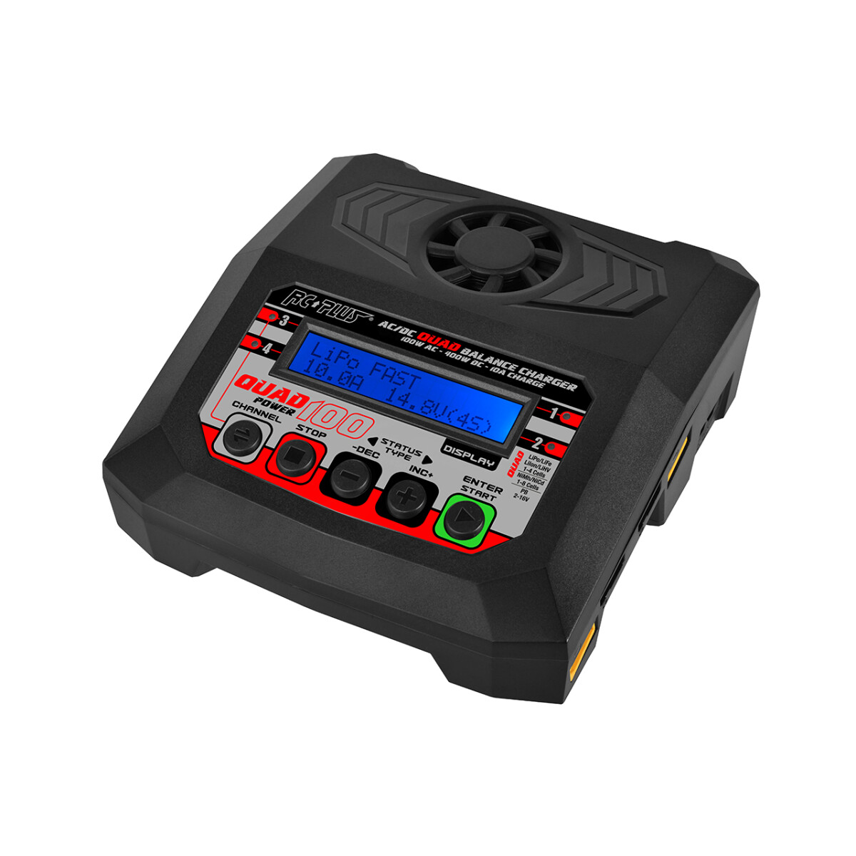 RC Plus - Power Quad 100 Charger - AC 100W - DC 4x 100W -...