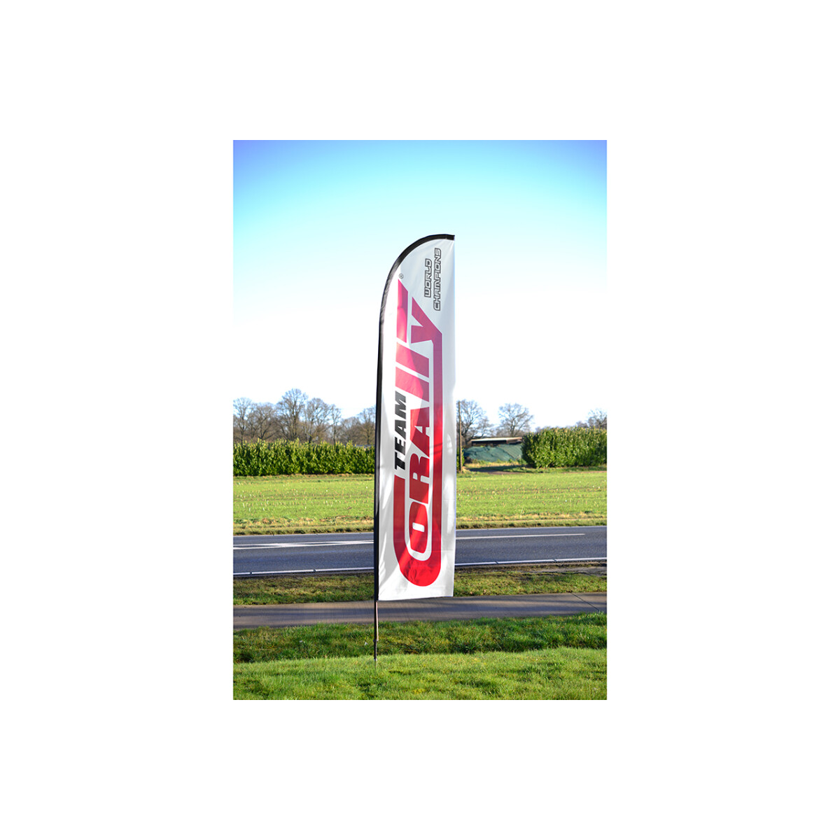 Team Corally - Beach Flag - 315x65cm - Ground Plate Incl....