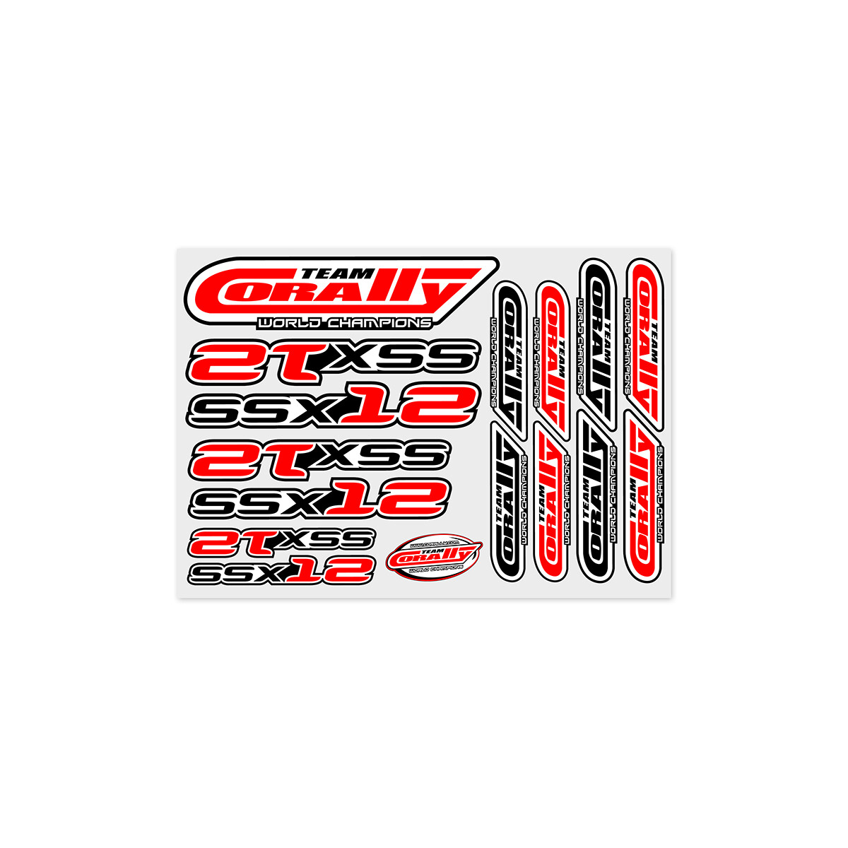 Team Corally - Stickersheet SSX-12 - Precut - 210x148mm -...