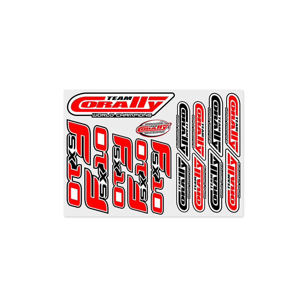 Team Corally - Stickersheet FSX-10 - Precut - 210x148mm -...