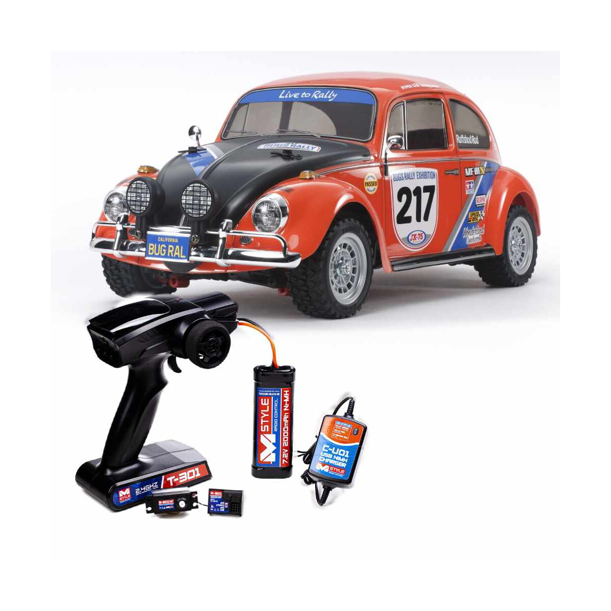 Tamiya 58650 1:10 RC VW Beetle Rally MF-01