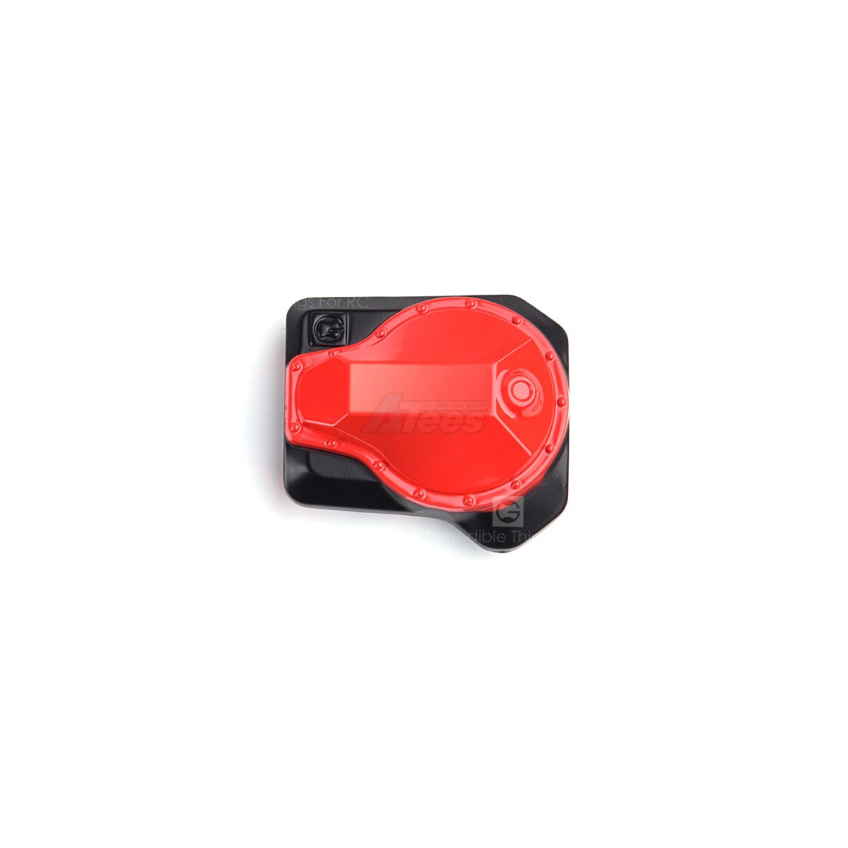 GRC Metal Pioneer Differential Cover Black & Red for...