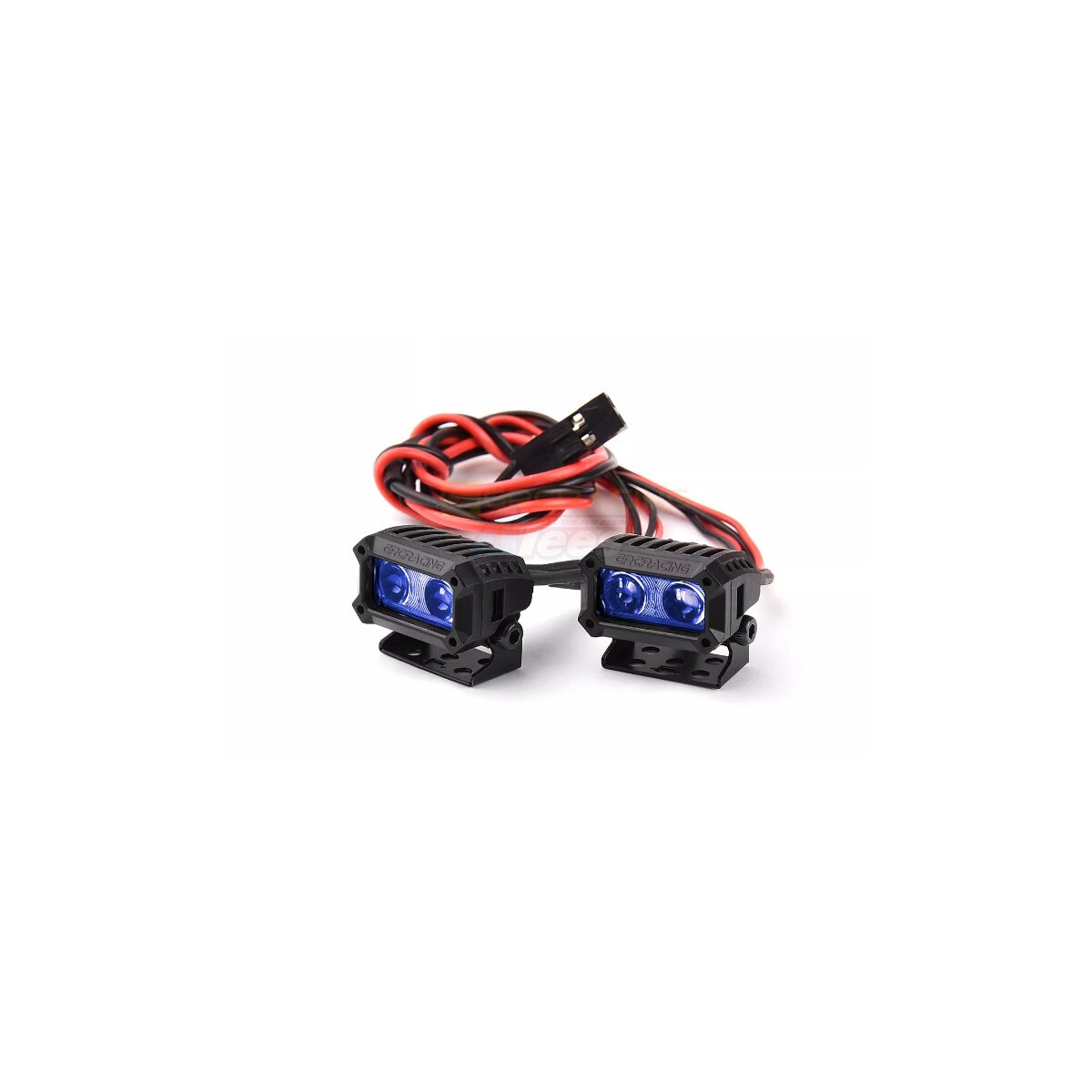 GRC 18mm Rectangular Spotlights #Double LED-Lens-Blue...