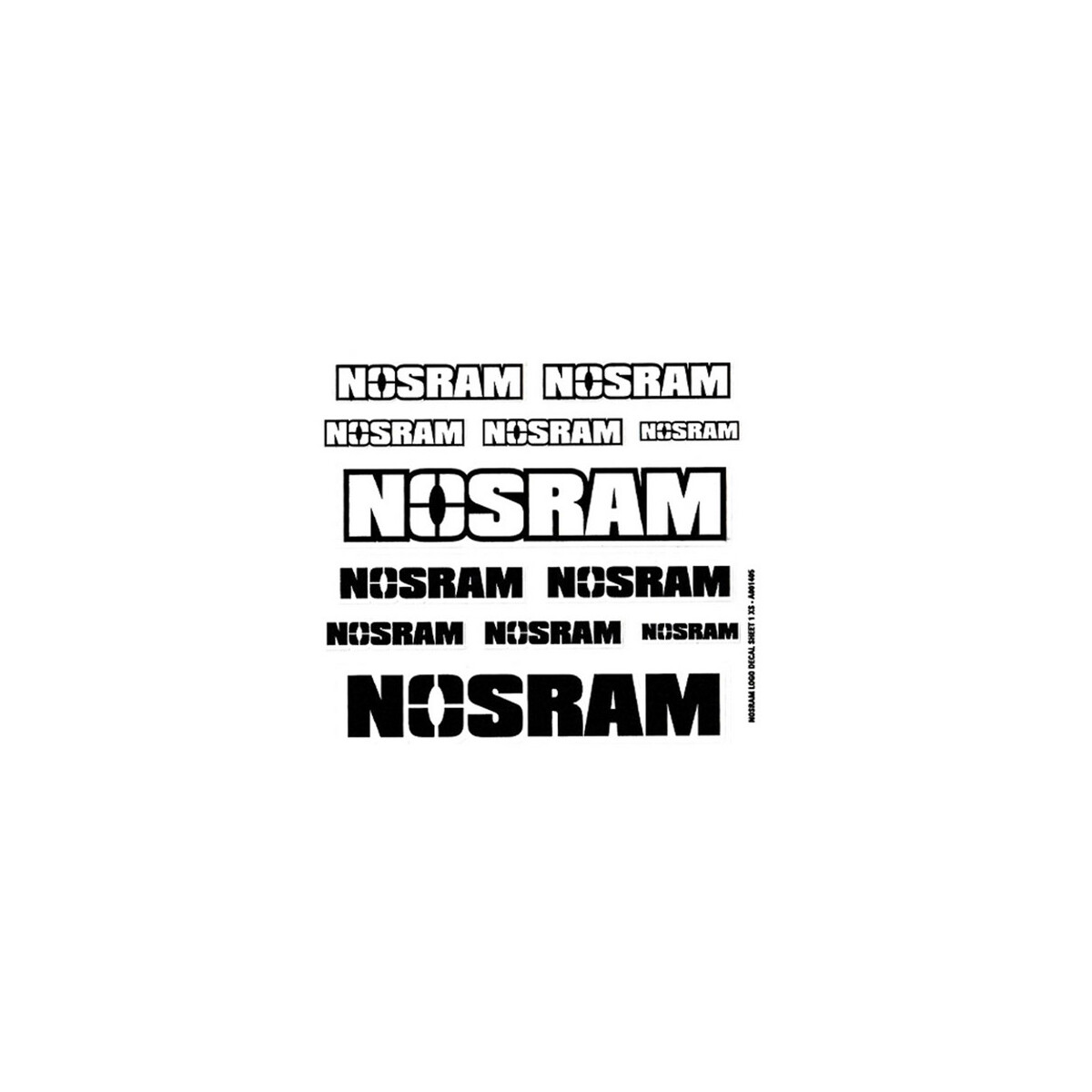 Nosram Logo Decal Sheet 1 XS A001405