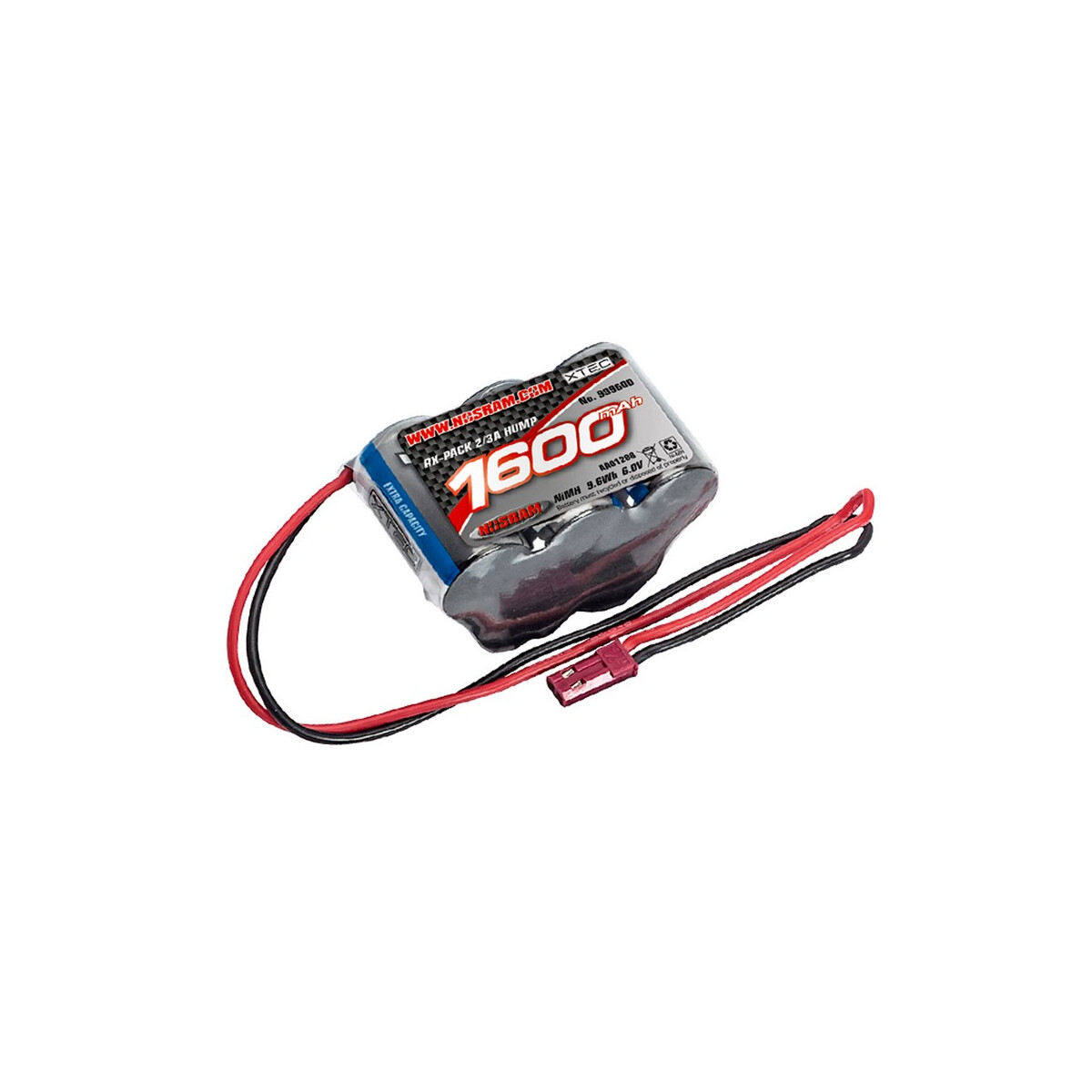 Nosram XTEC RX-pack Hump 2/3A NiMH - BEC - 6.0V - 1600mAh...