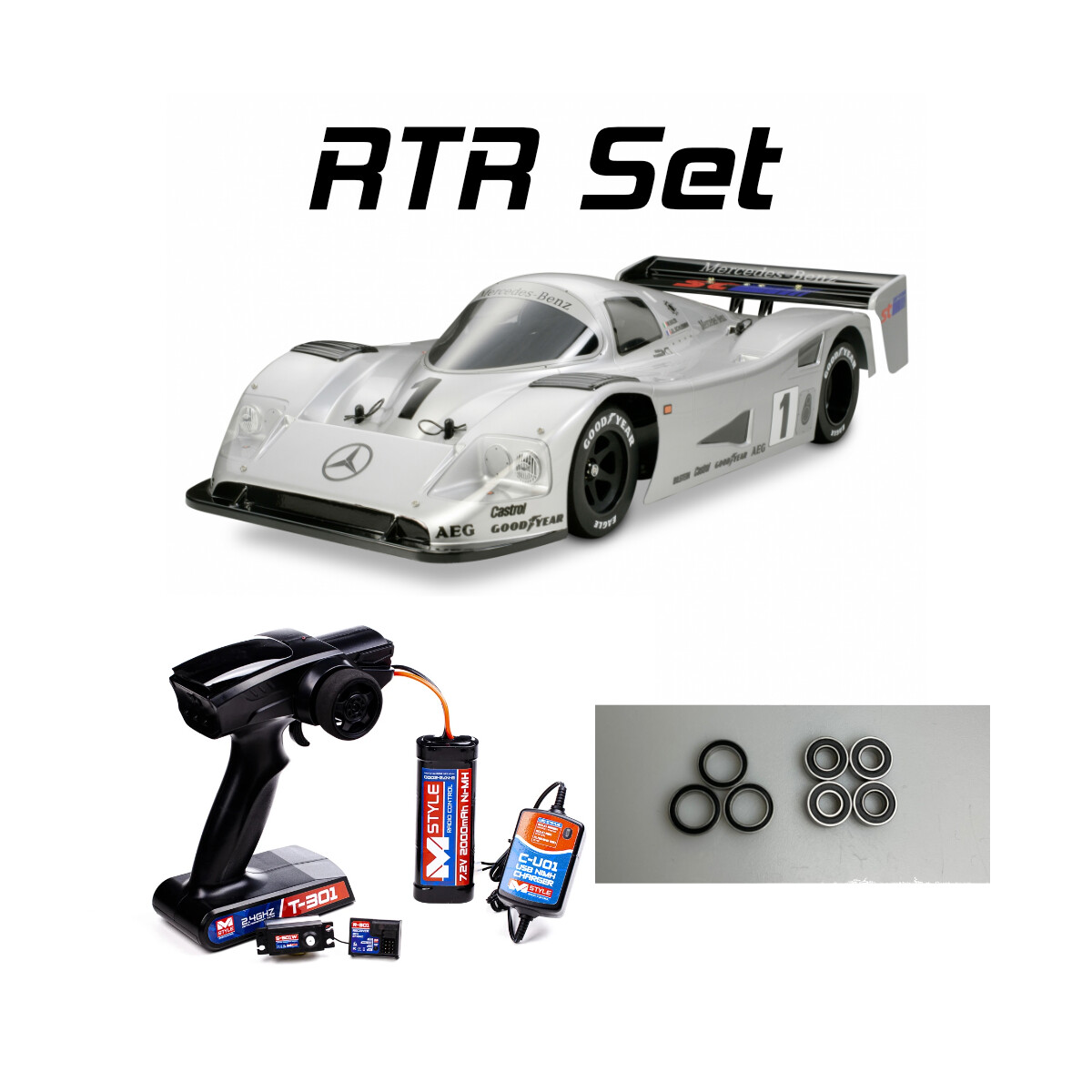 Tamiya 47484 1:10 RC Mercedes-Benz C11 1990 Gr.C 2WD