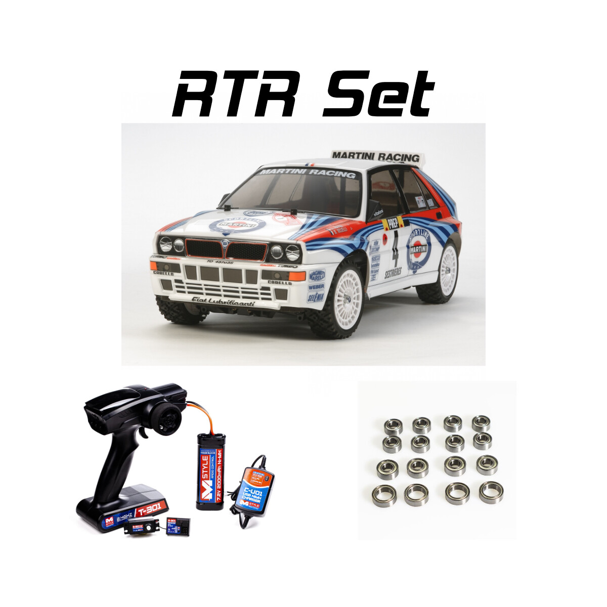 Tamiya 58570 1:10 RC Lancia Delta HF Integrale TT-02 100%...