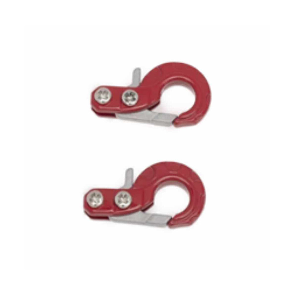 TSP-Racing Windenhaken mit Sicherung 2 Stck - rot TSP-603186