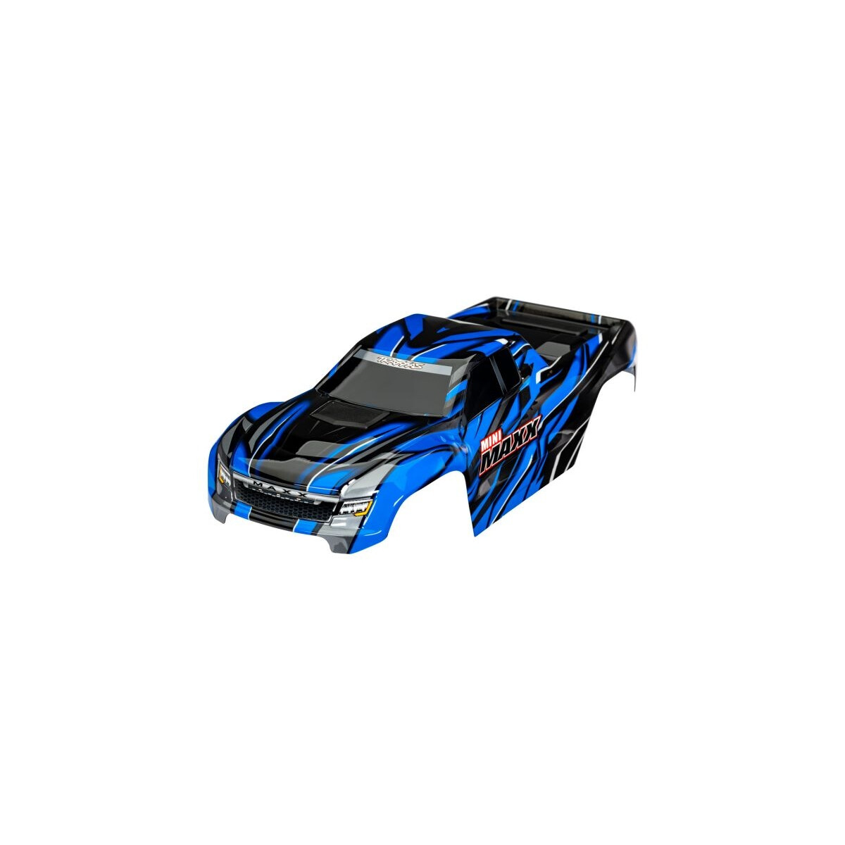 Traxxas Karosserie blau mit Aufkleber & Clipless...