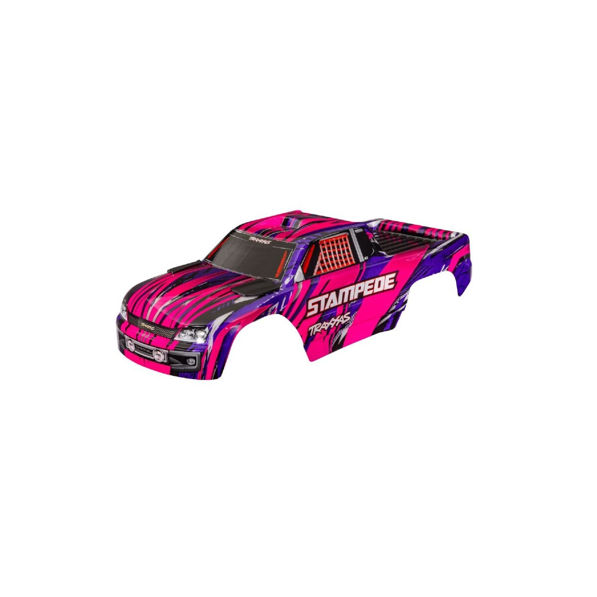 Traxxas Karosserie Stampede & VXL pink clipless mit...