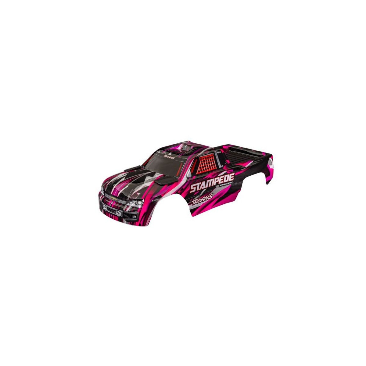 Traxxas Karosserie Stampede & VXL pink clipless mit...