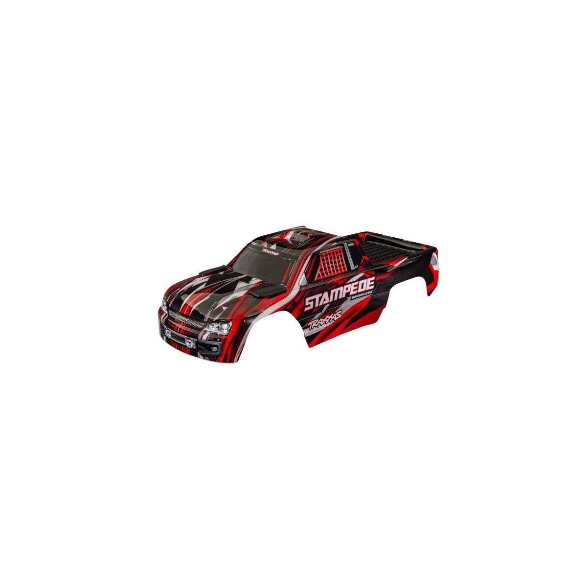 Traxxas Karosserie Stampede & VXL rot clipless mit...