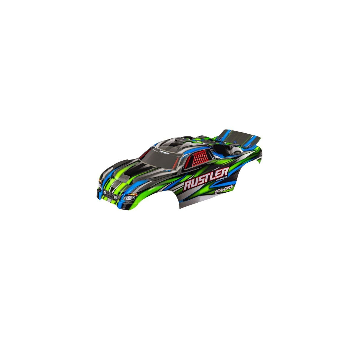 Traxxas Karosserie Rustler grün clipless mit...