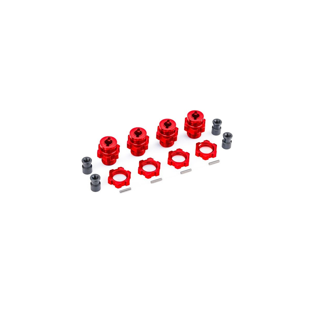 Traxxas 17mm Radmitnehmer mit Muttern HD rot TRX9086-RED