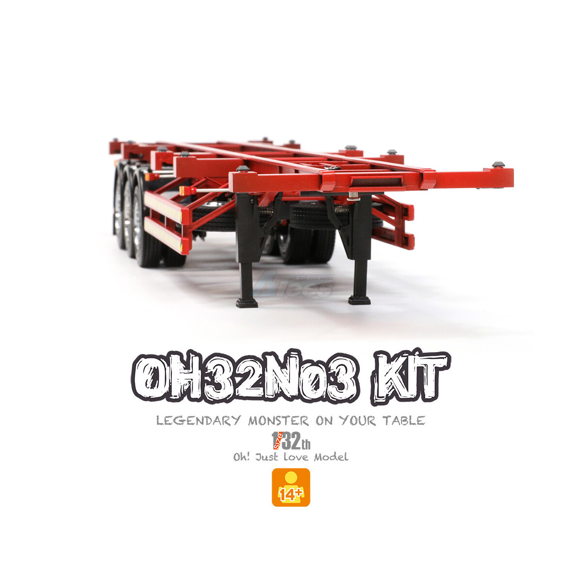 Orlandoo Hunter 1/32 Container Skeletal Trailer Kit for...