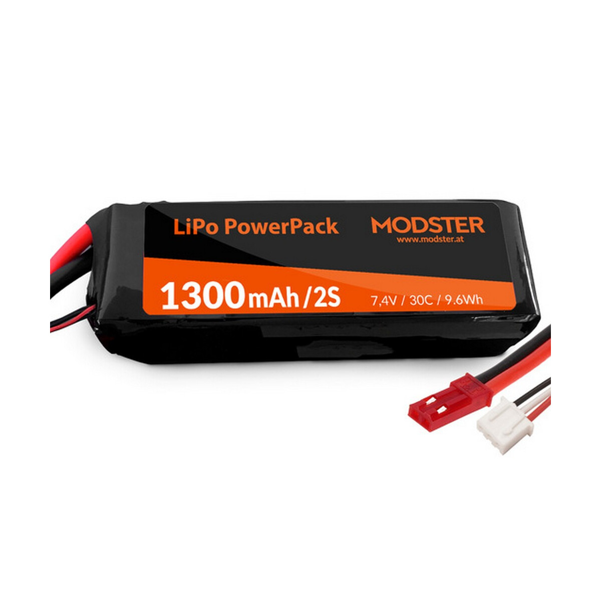 Modster LiPo Battery 2S 7,4V 1300 mAh 30C (JST) PowerPack...