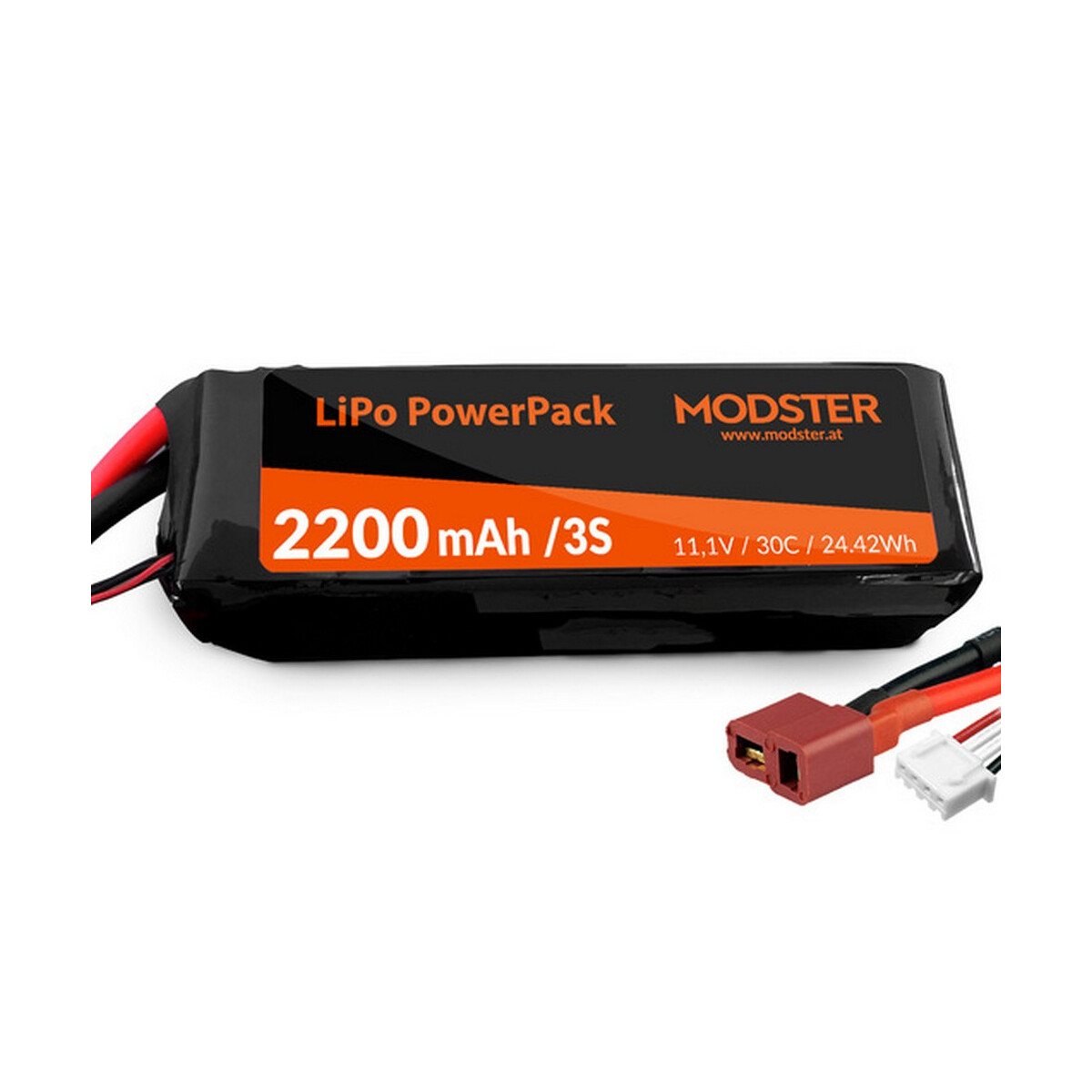 Modster LiPo Battery 3S 11,1V 2200 mAh 30C (T-Plug)...