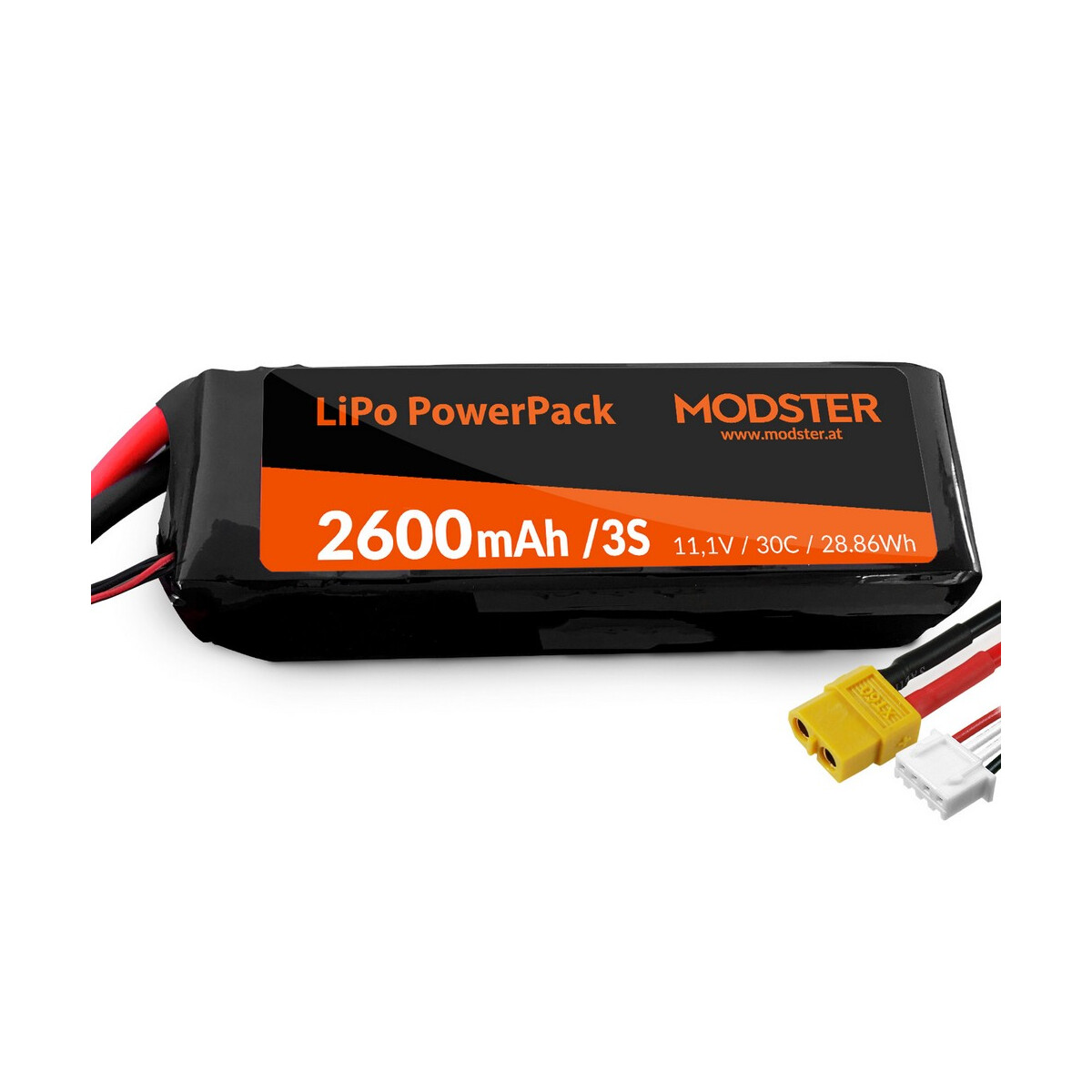 Modster LiPo Battery 3S 11,1V 2600 mAh 30C  (XT60)...