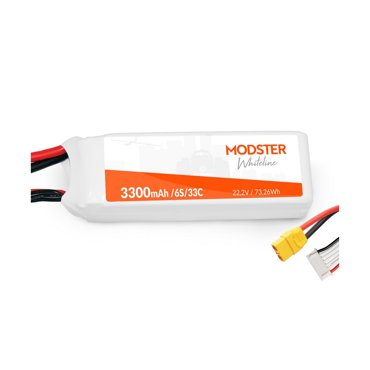 Modster LiPo Battery 6S 22,2V 3300mAh 45C (XT90)...