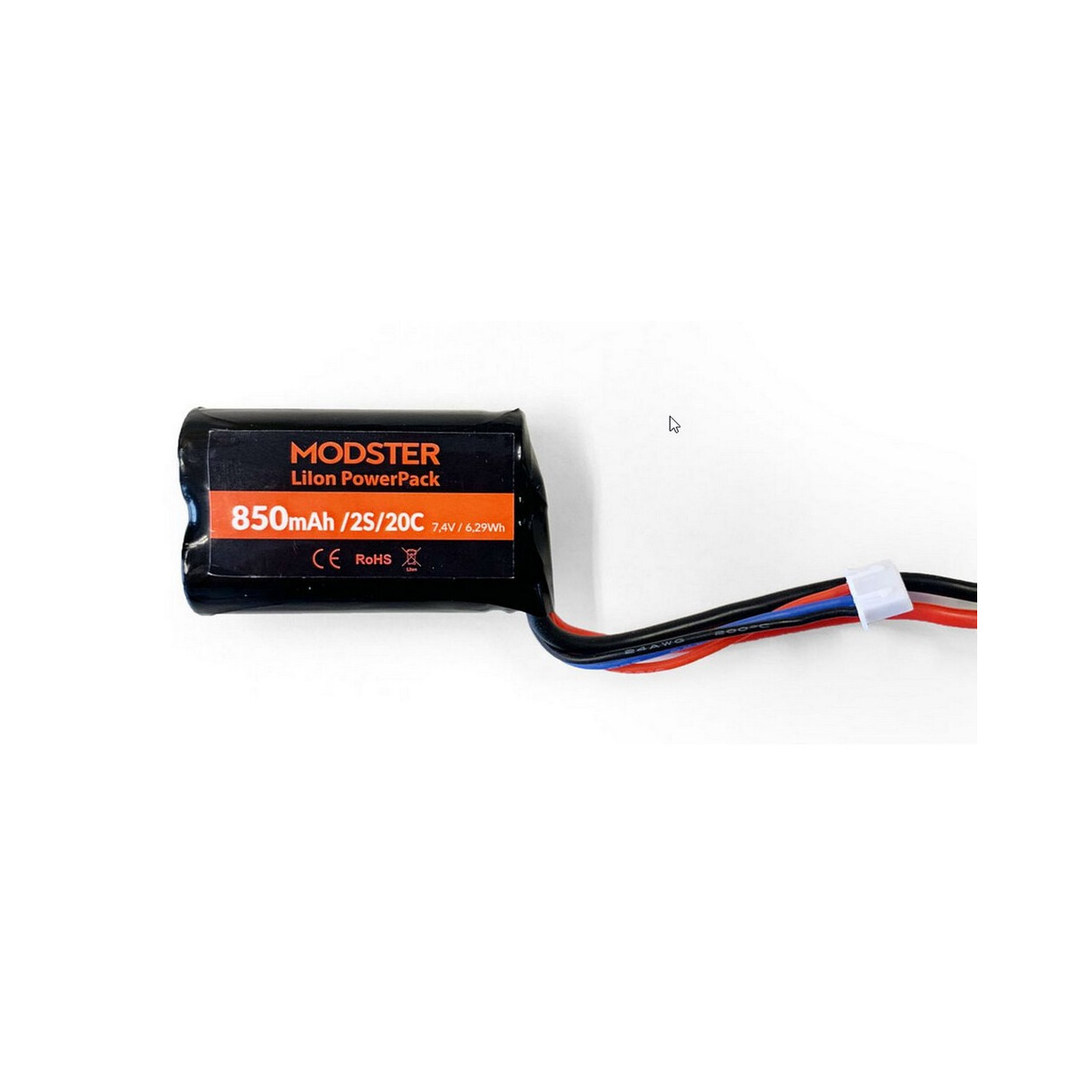 Modster LiIon Akku 2S 7.4V 850mAh Vector SR48 Brushed BEC...