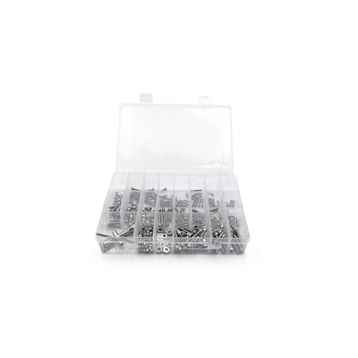 Modster screws set hexagon stainless 355 pcs with storage...