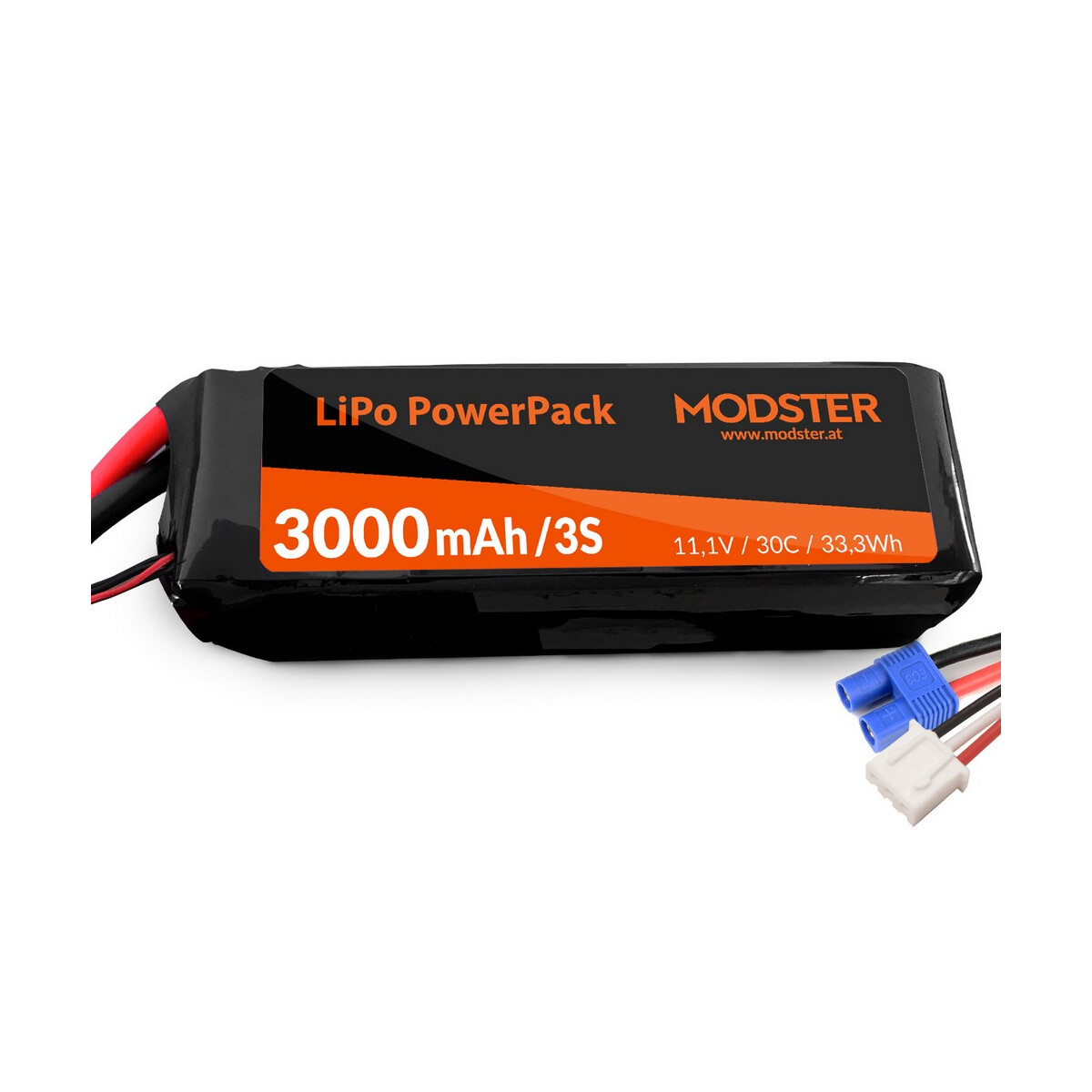 Modster LiPo Battery 3S 11,1V 3000 mAh 30C (EC3)...