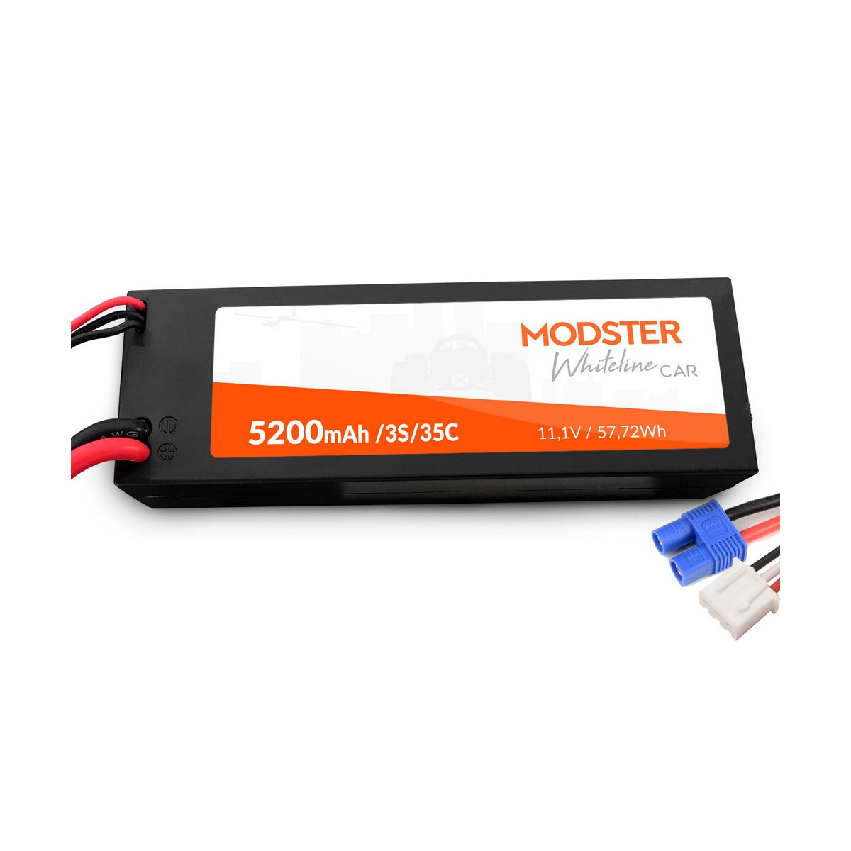 Modster LiPo Akku 3S 11,1V 5200 mAh 35C (EC3) WhiteLine...