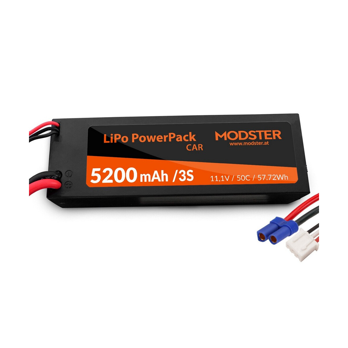 Modster LiPo Akku 3S 11,1V 5200 mAh 50C (EC5) PowerPack...