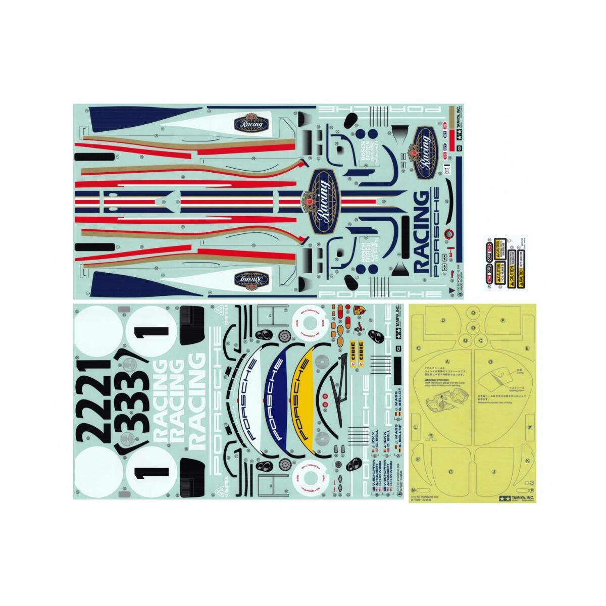 Aufkleber  Dekobogen Porsche 956 Racing 47508