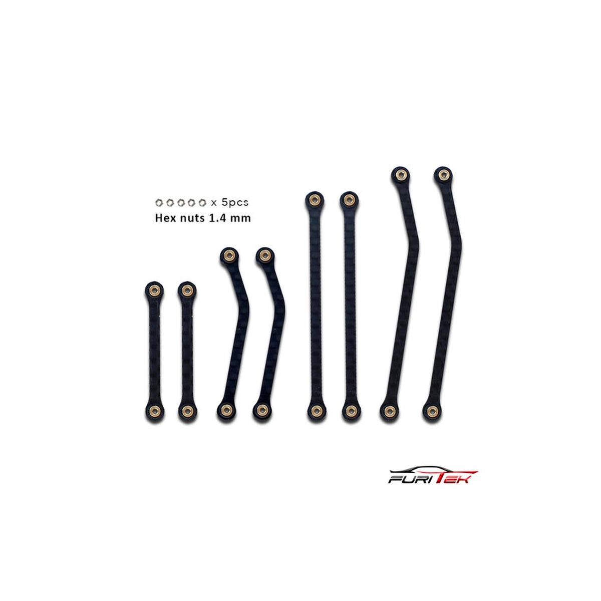 Furitek Carbon High Clearance Links Set for SCX24 Bronco...